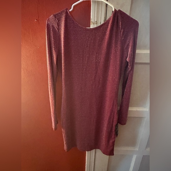Lulus Gift of Love Red and Silver Backless Long Sleeve Bodycon Dress - Picture 14 of 16